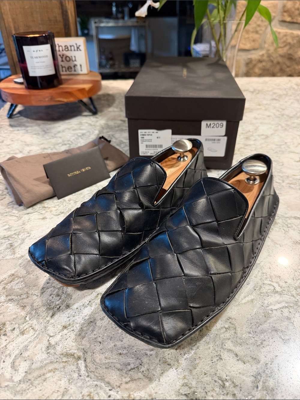 Bottega Veneta Intrecciato Black Douglas Woven Leather Maxi Loafers